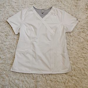Women’s Size L White Scrub Top